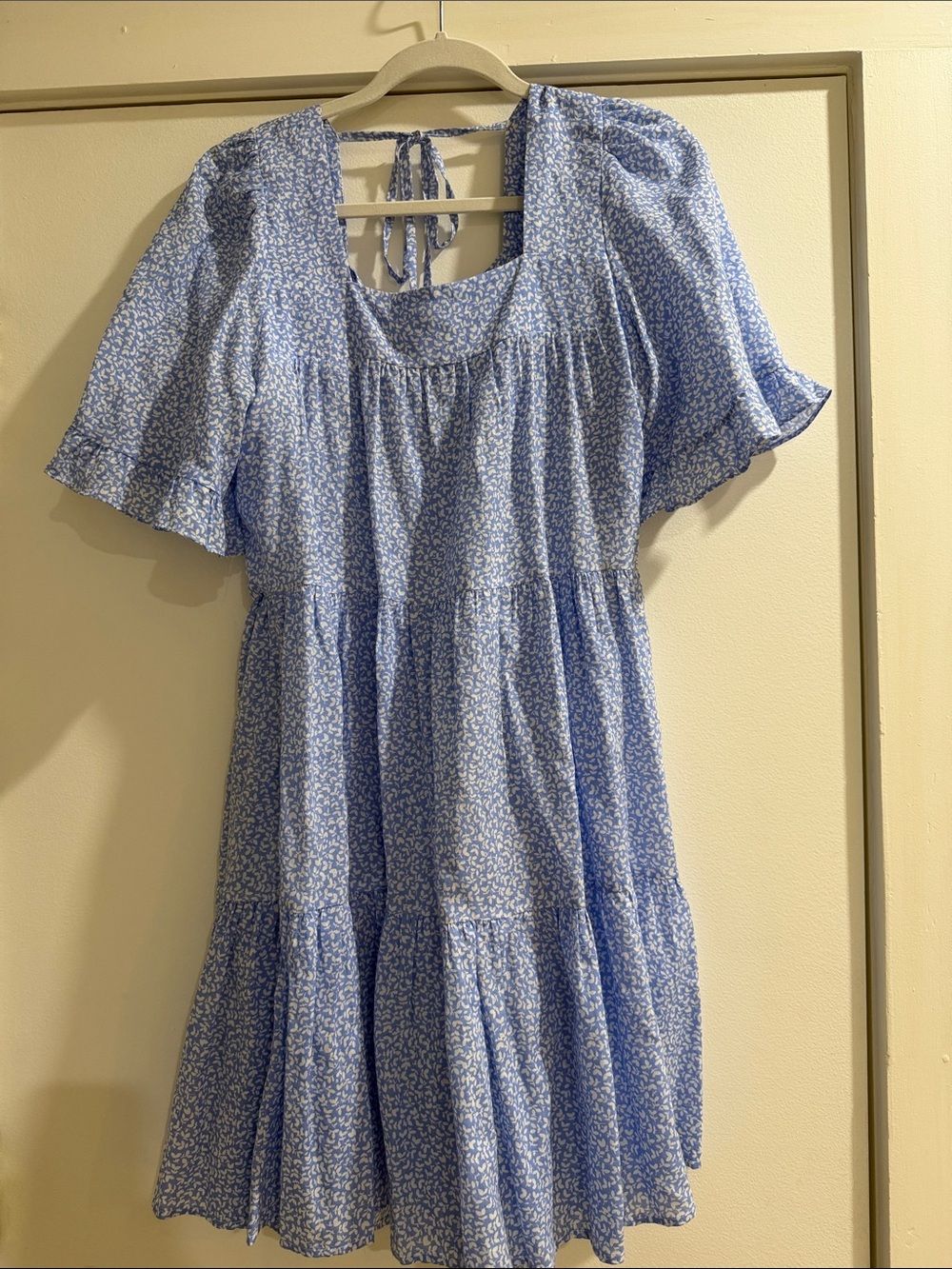 Easel Blue and White Floral Sundress